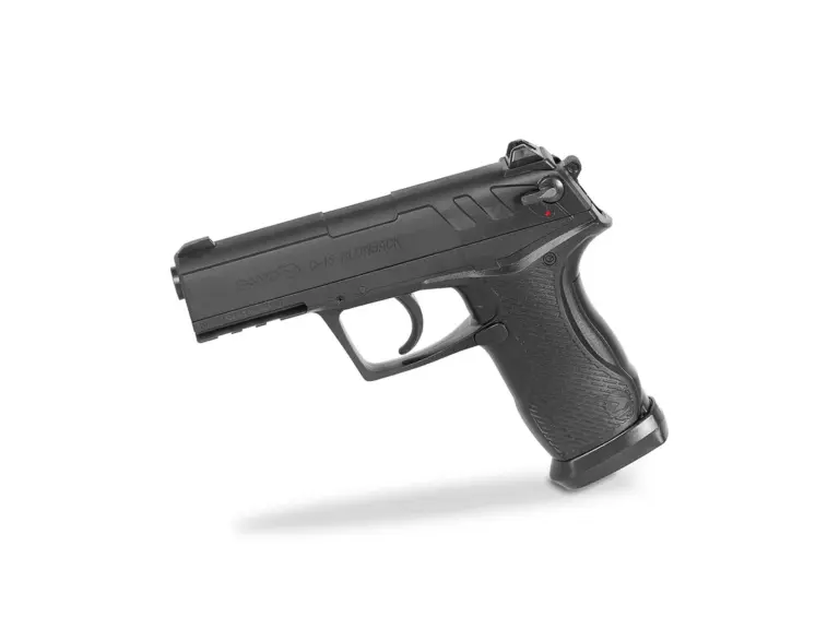 Gamo C-15 Blowback 4.5mm Air Pistol – Official Product View Gamo C-15 Blowback 4.5 mm CO2 dual-ammunition pistol side view