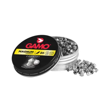 Gamo Magnum 4.5mm 250 Pellets - Official Detail Gamo Magnum 4.5 mm 250-count tin with pointed pellets