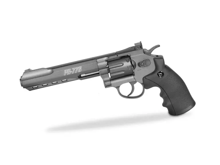 Gamo PR-776 4.5mm CO2 Revolver – Official Product View Gamo PR-776 4.5 mm CO2 pellet revolver side view