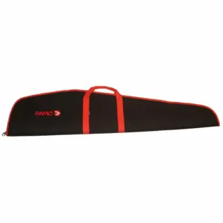 Gamo 120cm Rifle Bag - black tapered rifle bag with red edging and carry handles