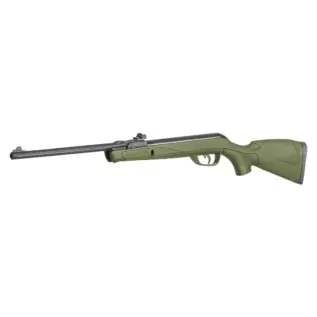 Home 19 Gamo Delta Barricade Khaki 4.5mm Air Rifle - side profile of air rifle with khaki stock and black barrel