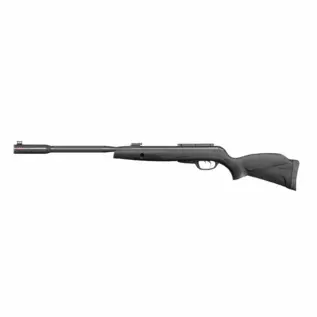 Gamo Black Fusion Air Rifle - 4.5mm - side view of black air rifle with synthetic stock