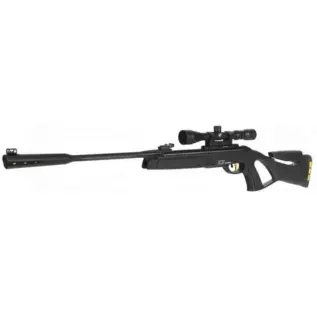 Home 6 Gamo Elite IGT 4.5mm Air Rifle - black thumbhole-stock air rifle with mounted riflescope