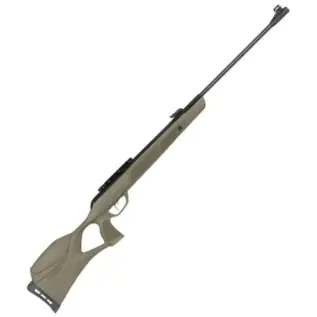 Home 15 Gamo Mi Jungle 4.5mm Air Rifle - olive thumbhole-stock air rifle shown diagonally
