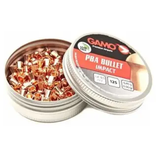 Open Gamo PBA Bullet 4.5mm 125-count tin and copper-coloured pellets