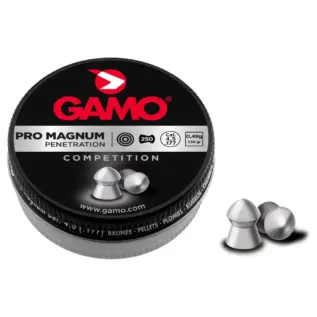 Gamo Pro-Magnum 4.5mm 250-count tin with pellet illustration