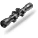 Gamo 4x32 Riflescope (With Rings) - angled view of black telescopic sight with two mounting rings