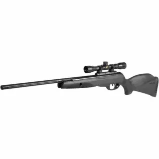 Home 11 Gamo Black Cat 1400 Air Rifle - 4.5mm (With 4x32 Riflescope) - black-stock air rifle with mounted riflescope