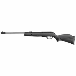 Gamo Black Knight Air Rifle - 4.5mm - black-stock rifle shown in side view