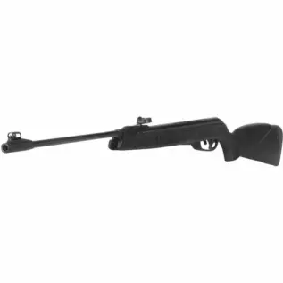 Home 12 Gamo Black Shadow Air Rifle - 4.5mm - black-stock rifle shown at an angle