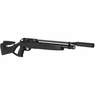 Home 29 Gamo Coyote Black Whisper PCP Air Rifle - 4.5mm - black thumbhole-stock air rifle with long barrel and air cylinder