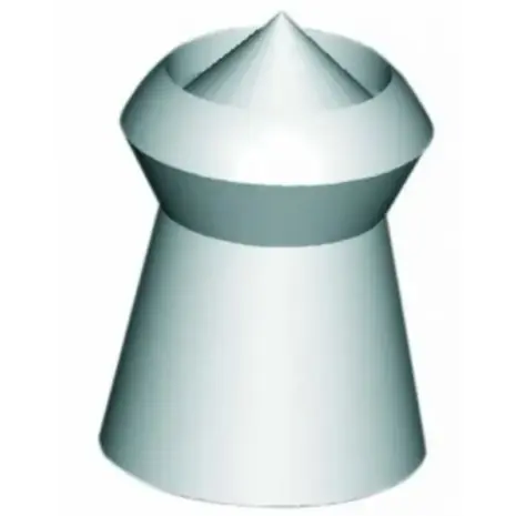 Gamo Expander Pellets - 5.5mm - illustration of grey pellet with recessed pointed head Gamo Expander Pellets - 5.5mm - illustration of grey pellet with recessed pointed head
