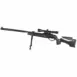 Gamo HPA Mi-Maxxim IGT Air Rifle - 4.5mm (With 3-9x40WR Riflescope) - left-facing black air rifle with scope and bipod extended