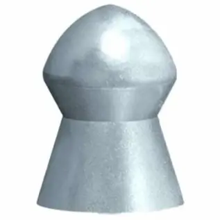 Gamo PBA Platinum Pellets – 4.5mm (Pack of 125) – close-up of silver-coloured pointed pellet Gamo PBA Platinum Pellets - 4.5mm (Pack of 125) - close-up of silver-coloured pointed pellet