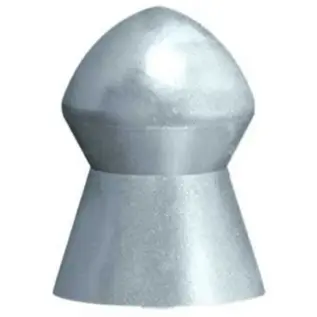 Gamo PBA Platinum Pellets – 5.5mm (Pack of 75) – close-up of grey pointed pellet Gamo PBA Platinum Pellets - 5.5mm (Pack of 75) - close-up of grey pointed pellet