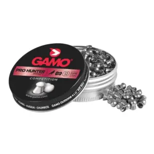 Home 51 Gamo Pro-Hunter Pellets - 4.5mm - open pellet tin with red label and loose pellets