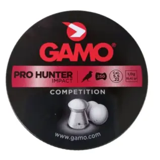 Home 65 Gamo Pro-Hunter Pellets - 5.5mm (Pack of 250) - closed Pro Hunter pellet tin with red label