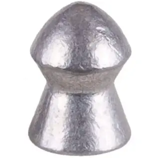 Gamo Pro Magnum pellets – close-up of grey rounded-head pellet Gamo Pro Magnum pellets - close-up of grey rounded-head pellet