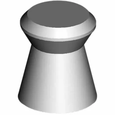 Gamo Pro-Match Pellets - 4.5mm (Pack of 500) - illustration of grey flat-head pellet Gamo Pro-Match Pellets - 4.5mm (Pack of 500) - illustration of grey flat-head pellet