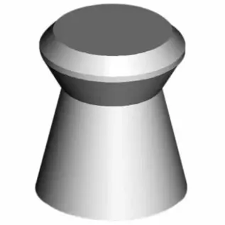 Gamo Pro-Match Pellets – 5.5mm (Pack of 250) – illustration of grey flat-head pellet Gamo Pro-Match Pellets - 5.5mm (Pack of 250) - illustration of grey flat-head pellet