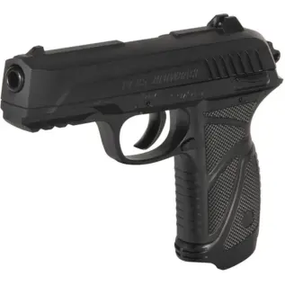 Home 36 Gamo PT-85 Blowback CO2 Air Pistol - 4.5mm - angled view of black air pistol