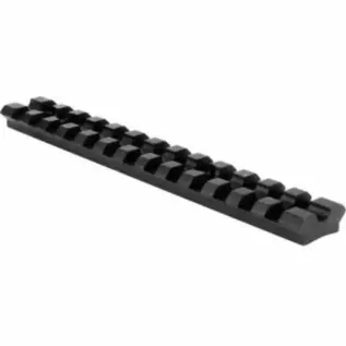 Gamo Riflescope Rail Weaver-Picatinny - black slotted mounting rail shown diagonally