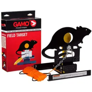 Gamo Rat Target – rat-shaped field target beside red and black retail box Gamo Rat Target - rat-shaped field target beside red and black retail box