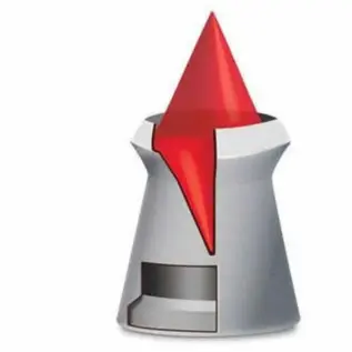 Gamo Red Fire Pellets – 5.5mm (Pack of 100) – cutaway illustration of grey pellet with red pointed insert Gamo Red Fire Pellets - 5.5mm (Pack of 100) - cutaway illustration of grey pellet with red pointed insert