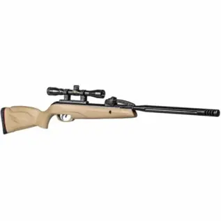 Gamo Replay-10 Maxxim Desert Air Rifle - 5.5mm (With 4x32 Riflescope) - tan-stock air rifle with mounted riflescope