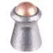 Gamo Rocket Pellets - 5.5mm (Pack of 100) - close-up of grey pellet with copper-coloured spherical tip