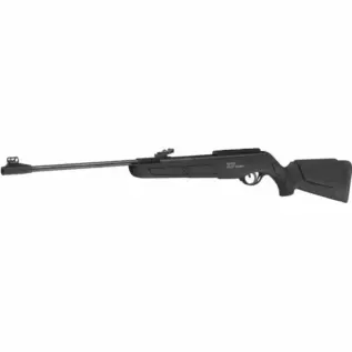 Gamo Shadow IGT 4.5mm Air Rifle - black-stock rifle shown in side view