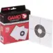 Gamo Standard Paper Targets (Pack of 100) - paper bullseye target sheets beside red and black retail box