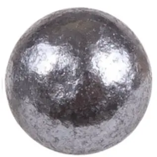 Gamo Steel BBs – 4.5mm (Pack of 500) – close-up of silver-coloured spherical BB Gamo Steel BBs - 4.5mm (Pack of 500) - close-up of silver-coloured spherical BB