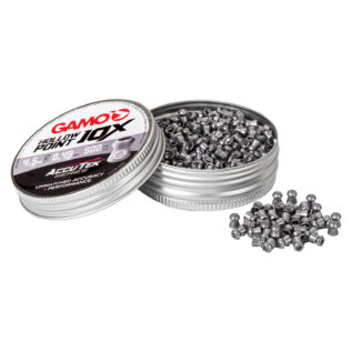 Home 46 Gamo Hollow Point 10X AccuTek 4.5mm pellets and labelled 500-pellet tin